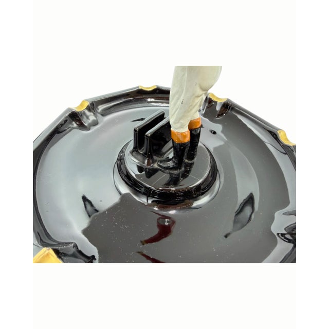 Black Vintage the 21 Club Nyc Restaurant Equestrian Jockey Ashtray New York City For Sale - Image 8 of 10