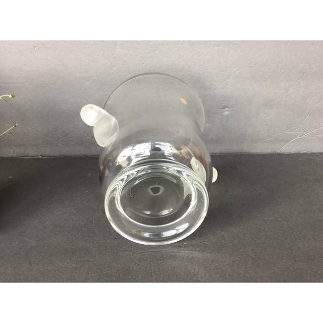 1980s Hand Blown Glass Crystal Ice Bucket For Sale - Image 5 of 13