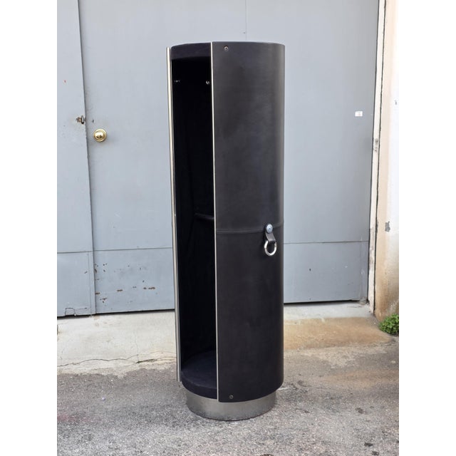 Rotating Totem Coat Stand in Black Leather by Guido Faleschini for I4 Mariani, 1970 For Sale - Image 14 of 14