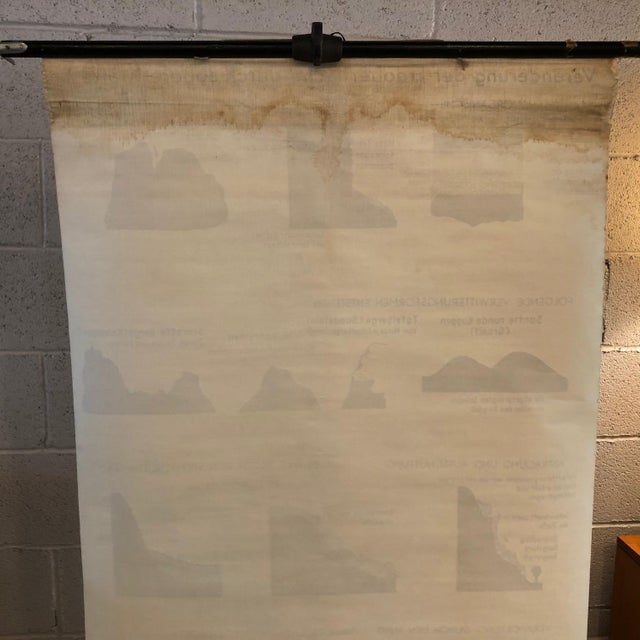 Metal Mid 20th Century German Scientific Atmospheric Earth Changes Geology Chart For Sale - Image 7 of 12