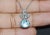 Early 21st Century Certified Natural 3.94Cts VS F Diamond Aquamarine 18K Solid Gold Milgrain Pendant Necklace For Sale - Image 5 of 10