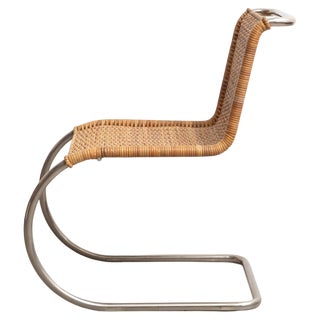 Rattan B42 Easy Chair attributed to Mies Van Der Rohe for Tecta, 1960s For Sale