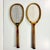 1905 Antique Americana Boho Chic Wood Tennis Rackets Home Accents - A Pair. For Sale - Image 11 of 17