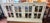 Vintage Painted White Sideboard Credenza Coastal Farmhouse Console Window Pane Doors 72” For Sale - Image 12 of 12