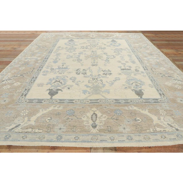 Textile Modern Vintage Style Oushak Rug - 8'10 X 11'08 For Sale - Image 7 of 9