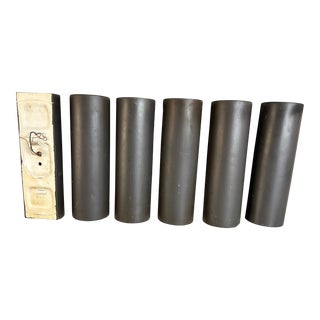 Set of 6 Vintage Tube Sconces by Justice Designs For Sale
