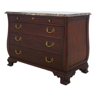 Henkel Harris Marble Top Kettle Base Mahogany Chest For Sale