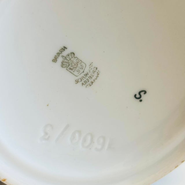 Mid Century Bavarian Porcelain Teapot With Blue Floral Design - Made by Schumann - Arzberg, Germany 1960s For Sale - Image 14 of 14