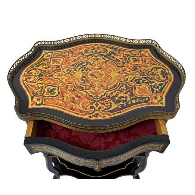 Napoleon III Style Shelf with Boulle Inlays, 1970s For Sale - Image 3 of 9