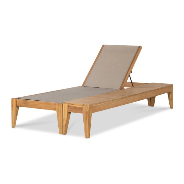 Wood Century Furniture Poolside Teak Reclining Chaise Lounge For Sale - Image 7 of 7