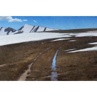 Independence Pass by Cody Erickson | Oil Painting of a snowy mountain landscape with a path For Sale