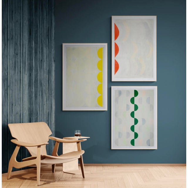 Contemporary Mixed Media Composition With Yellow For Sale - Image 3 of 4