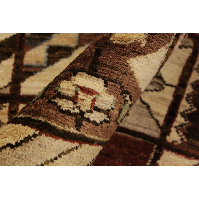 Textile Boho Chic Gabbeh Brown/Green Wool Rug - 3'11'' X 5'7'' For Sale - Image 7 of 10