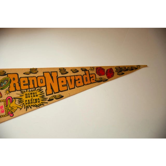 :: Felt Banner Pennant for Reno Nevada - Hotel Casino - felt flag pennant featuring great retro colors and graphics...