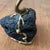 Vintage Copper and Brass Palm Tree Sculpture Mounted on Lava Rock Base For Sale In Chicago - Image 6 of 12