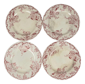 Vintage Terre De Fer Dinner Plates from KG Lunéville, 1800s, Set of 4