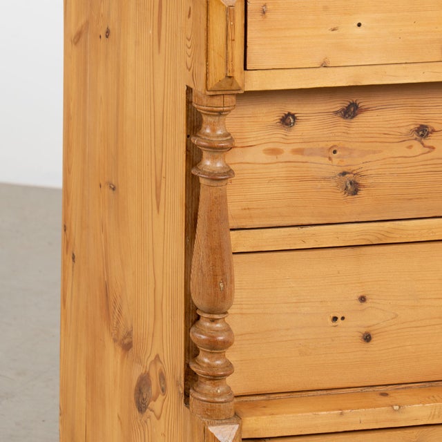 19th Century Danish Pine Chest of Four Drawers With Hidden Top Storage For Sale - Image 12 of 17