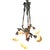 A French Louis XVI style four-light bronze chandelier with scrolling arms, garlands and floral-shaped shades. Suspended...