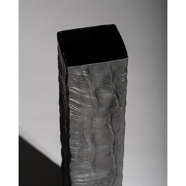 Black Porcelain Vase Trio by Martin Freyer and Elsa Fischer-Treyden for Rosenthal, 1960s, Set of 3 For Sale - Image 10 of 18