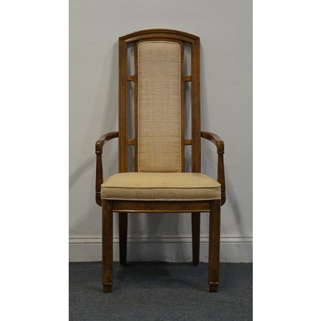 Late 20th Century Unique Furniture Contemporary Modern Asian Inspired Dining Arm Chair For Sale - Image 5 of 10