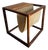 1960s Brazilian Rosewood and Suede Magazine Rack Attributed to Kai Kristiansen For Sale