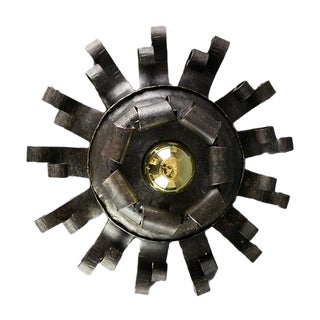Vintage Austrian Wrought Iron Ceiling Lamp by Josef Schmirler For Sale