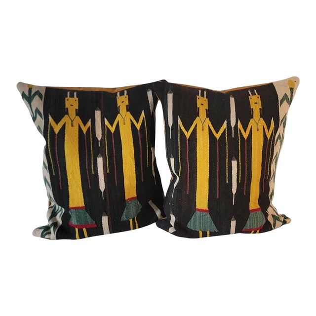 1920s Early & Rare Yei Weaving Pillows For Sale