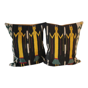 1920s Early & Rare Yei Weaving Pillows