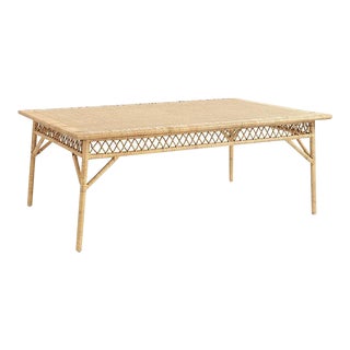 Coastal Style Rattan Dining Table For Sale