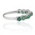 Not Yet Made - Made To Order Modern Belle Round Cut Natural Emerald Half Eternity Band Ring Size 7 For Sale - Image 5 of 14