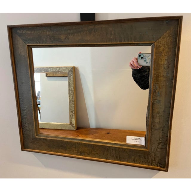 Contemporary Maine Barnwood Wall Mirror For Sale - Image 4 of 12