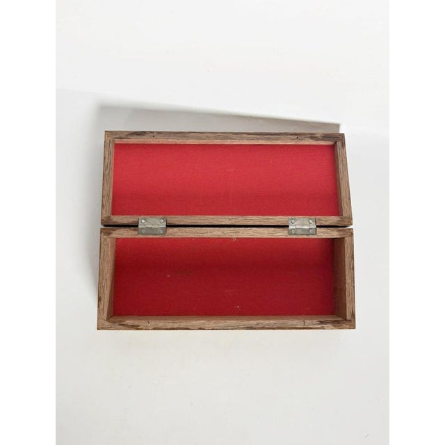 Rectangular Wooden Box with Marquetry Decoration, France, 1950 For Sale - Image 4 of 12