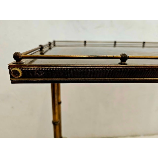 Brass & Iridescent Pair of Vintage Nesting Tables For Sale - Image 4 of 12