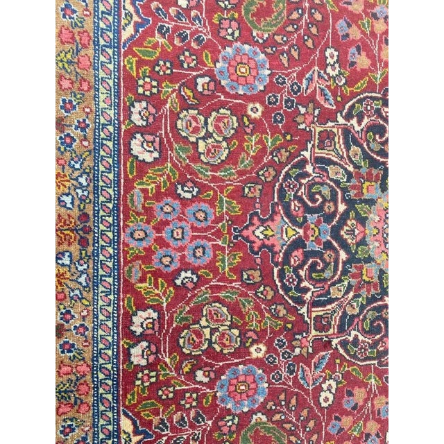 Antique Fine Tabriz Rug For Sale - Image 17 of 18
