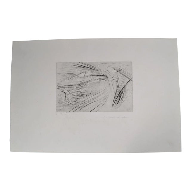 François Soulas 1932-1991 “The Eagle” Engraving Signed, Titled, Numbered 2/15 For Sale