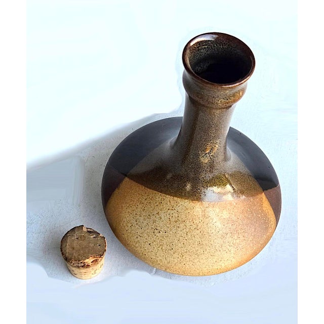 Mid 20th Century Pottery Craft Stoneware Decanter For Sale - Image 11 of 14