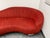 Ruby Red Vladimir Kagan Style Serpentine Mambo Sofa For Sale - Image 8 of 12