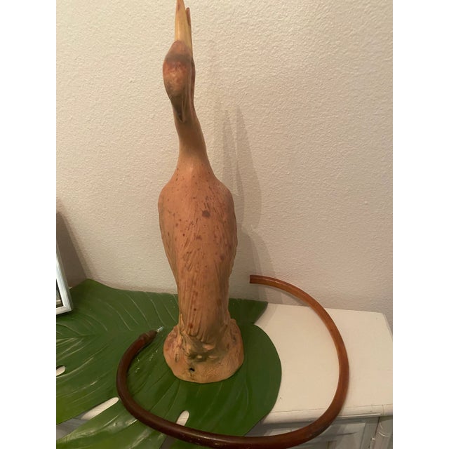 Vintage Crane Fountain by Heissner West Germany Patio Fountain For Sale - Image 4 of 13