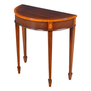 Small Mahogany Banded Console For Sale