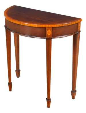 Small Mahogany Banded Console
