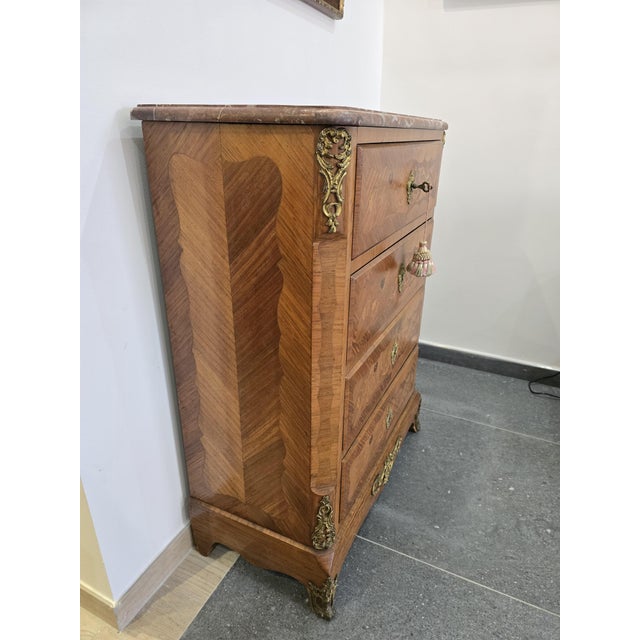 Louis XV Style Marquetry Chiffonier For Sale - Image 5 of 18