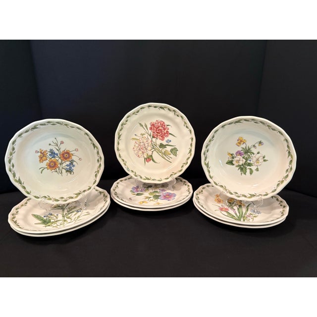 Ceramic Noritake Casual Gourmet Stoneware Dishes From the Gourmet Garden Collection - Set of Nine For Sale - Image 7 of 8