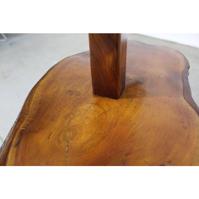 Wood Mid-Century Nakashima-Style Carved Live Edge Slab Whale Wood Sculpture For Sale - Image 7 of 13