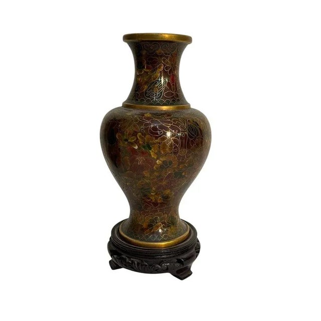 Japanese Cloisonné Vases, Set of 3 For Sale - Image 3 of 9