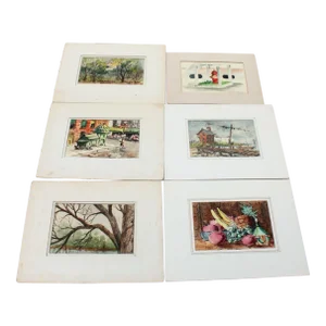 Grouping of Six Plein-Air Watercolors by Stanley C. Brodey