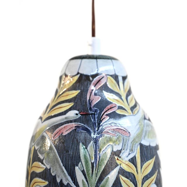 Tilgmans Hanging Lamps in Glazed Stoneware, 1960s, Set of 2 For Sale - Image 6 of 8