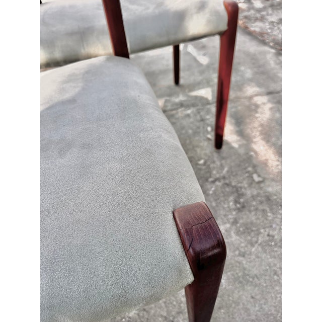 Danish Mid Century Modern Dining Chairs | Set of Five Including Two Armchairs by Niels Otto Møller For Sale - Image 16 of 17