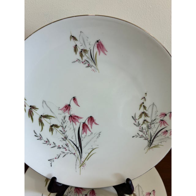 Farmhouse Vintage Royal Duchess Mountain Bell Pink Floral Dinner Plates, Set of 2 For Sale - Image 3 of 12