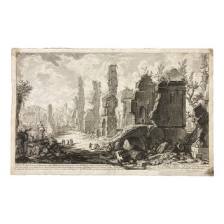 Giovanni Battista Piranesi, Vew of the Remains of the Mausoleums, Original Eau-Forte Etching, 1800s For Sale