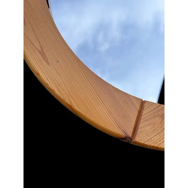 1970s Brutalist Elm Mirror from Glasmaster, 1970s For Sale - Image 5 of 8